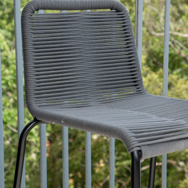 Metallist baaritool Lindos, must/tumehall, 53x53x88, 6072-022 6072-022