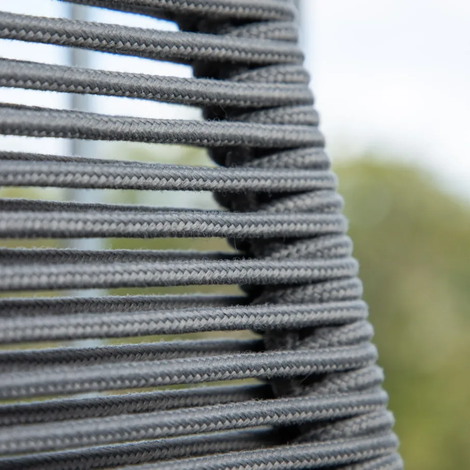 Metallist baaritool Lindos, must/tumehall, 53x53x88, 6072-022 – 9