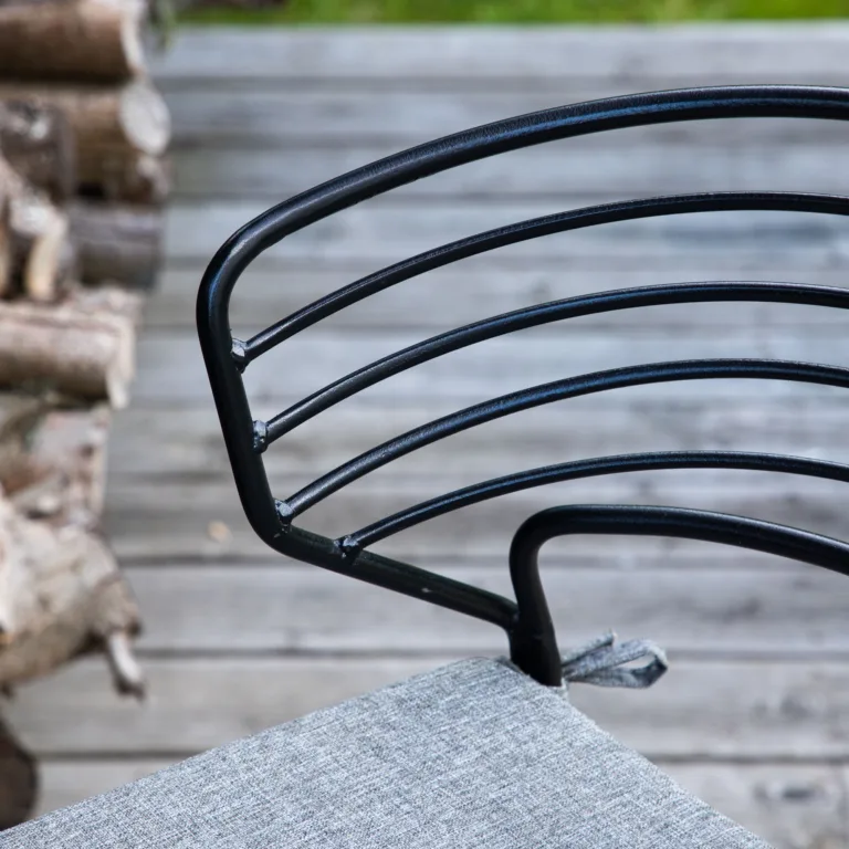 Metallist baaritool terrassile Milano, must/hall, 6015-001 6015-001