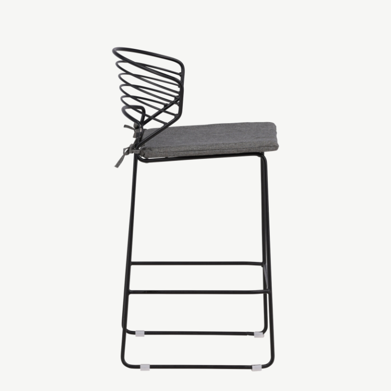 Metallist baaritool terrassile Milano, must/hall, 6015-001 6015-001