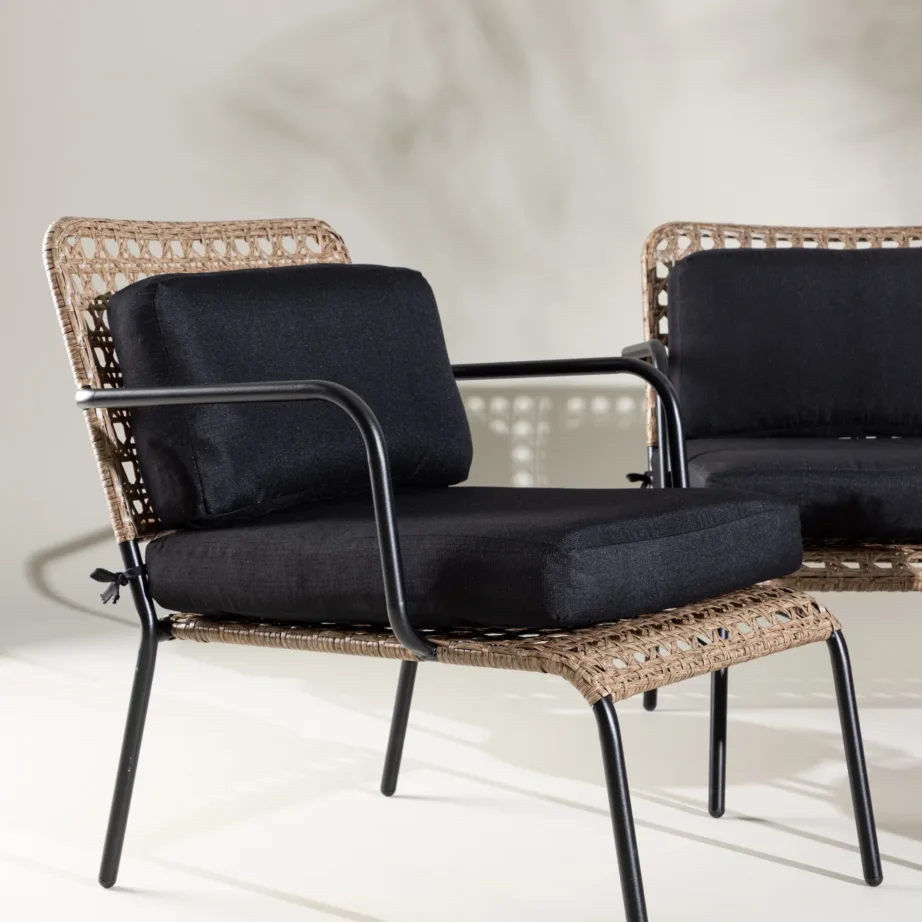 Metallist ja punutisest aiadiivani komplekt Paola, 1513-2038 – 8