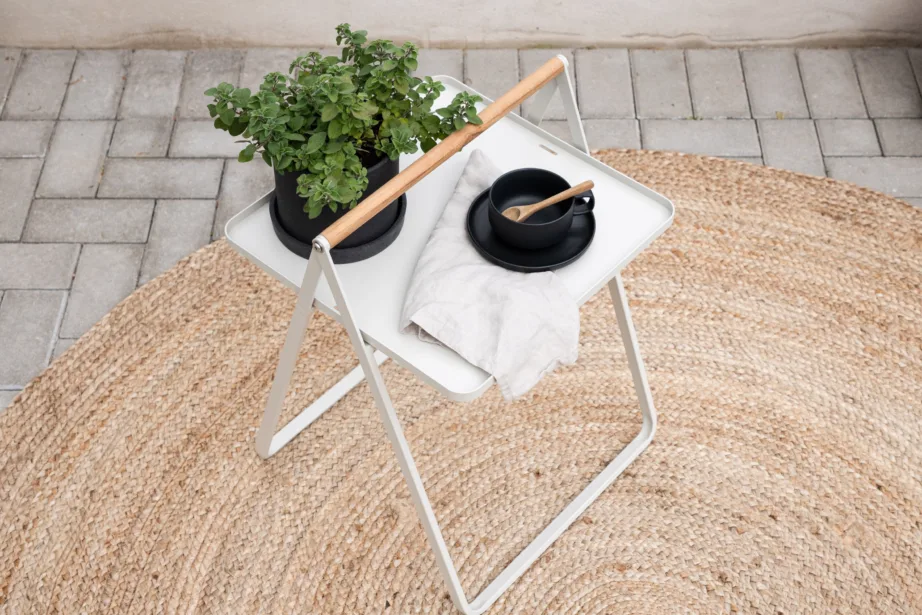 Metallist lisalaud terrassile Clarin, beež, 40x45x50, 6133-003 – 6