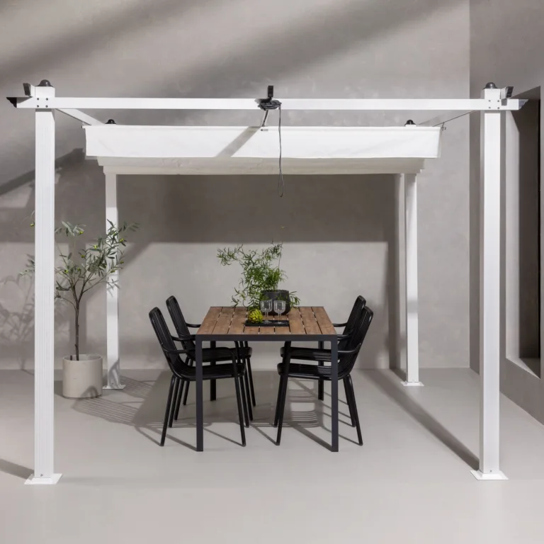 Alumiiniumist pergola Lazio, valge, 300x300x250, 6059-006 6059-006