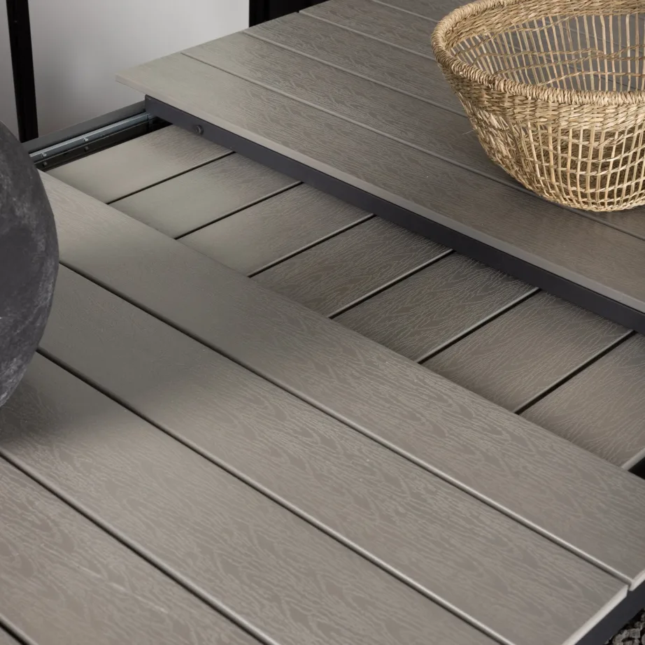 Metallist pikendatav aia söögilaud Levels, must/hall, 4035-620 – 7