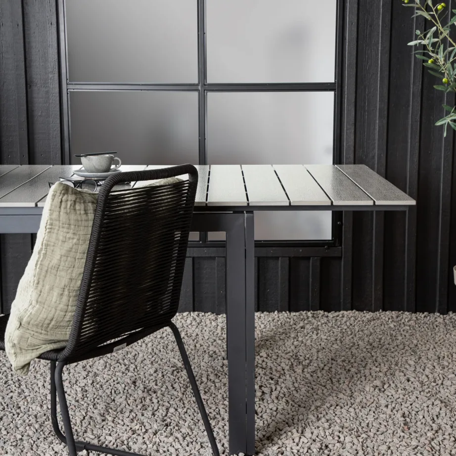 Metallist pikendatav aia söögilaud Levels, must/hall, 4029-620 – 7