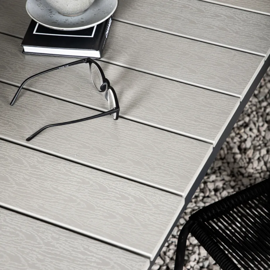 Metallist pikendatav aia söögilaud Levels, must/hall, 4029-620 – 8