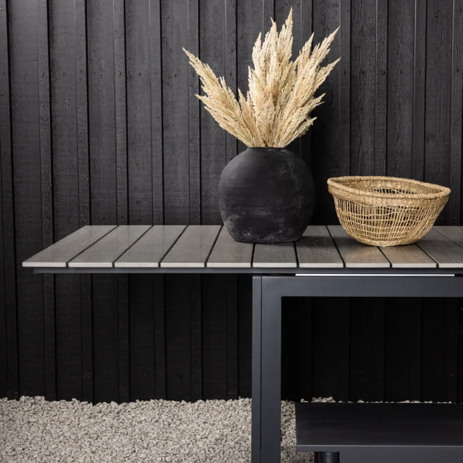 Metallist pikendatav aia söögilaud Levels, must/hall, 4035-620 – 9