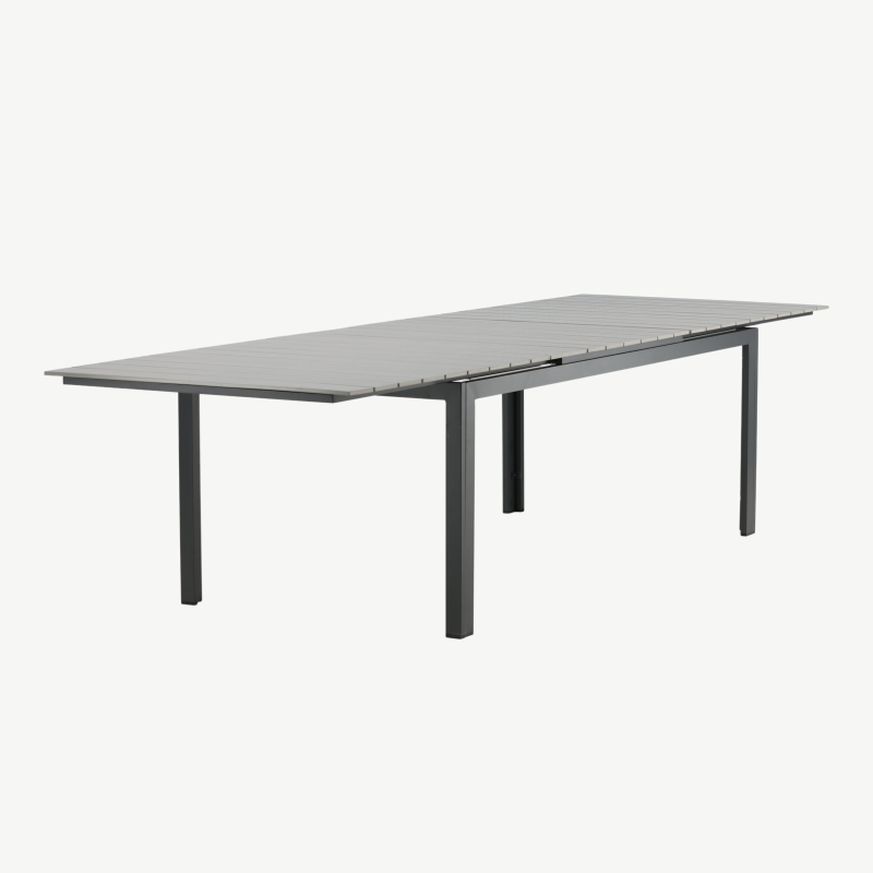 Metallist pikendatav aia söögilaud Levels, must/hall, 4035-620 – 3