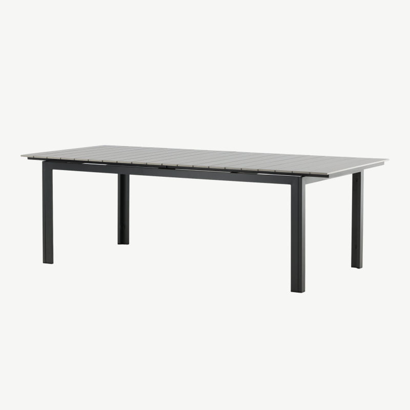 Metallist pikendatav aia söögilaud Levels, must/hall, 4035-620 – 5