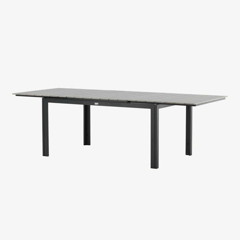 Metallist pikendatav aia söögilaud Levels, must/hall, 4029-620 – 5