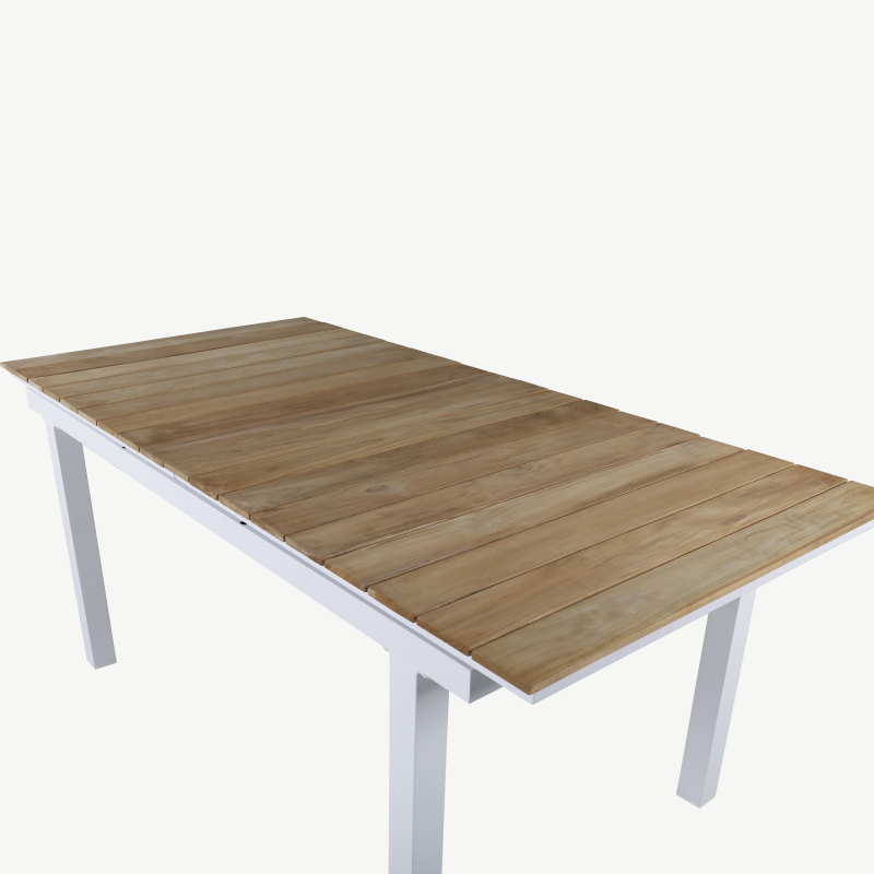 Metallist pikendatav aia söögilaud Mexico, naturaalne/valge, 6181-400 – 5