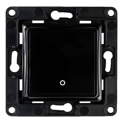 Must seinaklüliti Shelly Wallswitch1Black, ühe nupuga