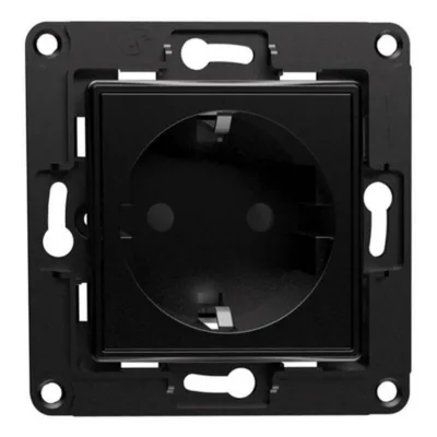 Must seinapistikupesa Shelly Wallsocket Black (Euroopa standard, ühilduv Shelly seadmetega)
