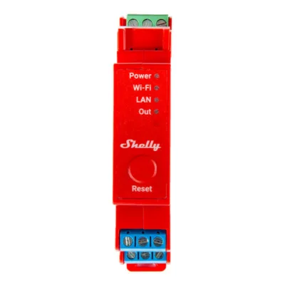 Nutikas DIN-relee Shelly Pro 1PM energiatarbimise mõõtjaga (Wi-Fi/LAN, 1 kanal, 16A)
