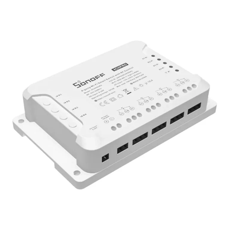 Nutikas WiFi lüliti Sonoff 4CHPROR3, 4-kanaliline (RF, 2200 W/kanal)