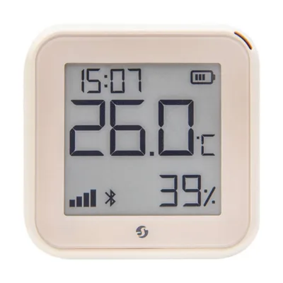 Nutikas WiFi temperatuuri- ja õhuniiskusandur Shelly H&T Gen3 (Bluetooth, USB-C, liivakarva)