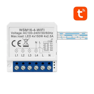 Nutikas WiFi valguslüliti Avatto WSM16-W4, 4-kanaliline (TUYA, Alexa, Google)
