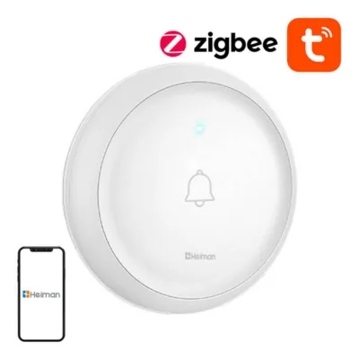 Nutikas Zigbee uksekell Heiman HS2DB Tuya – 100 m, seadistatav helin