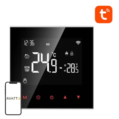 Nutikas boileri termostaat ZigBee Avatto ZWT100 (LCD, Tuya, 3A)