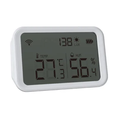 Nutikas kliimaandur NEO NAS-TH02W (temperatuur, niiskus, valgus, Zigbee, ekraan)