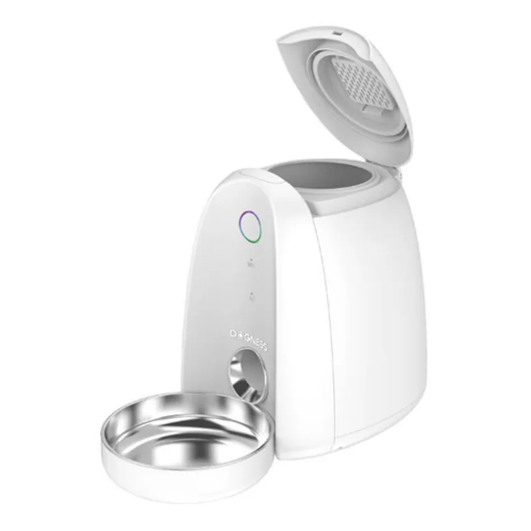 Nutikas lemmikloomatoidudosaator Dogness Mini WiFi, roostevabast terasest kauss (valge, 2L)