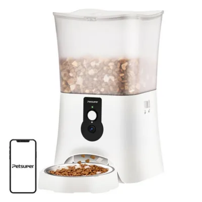 Nutikas lemmikloomatoidumasin Petsuper PF01-2 WiFi, 5L, kaameraga, valge