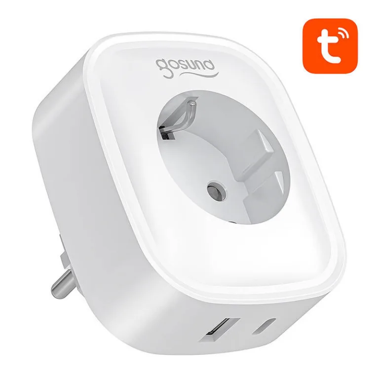Nutikas pistikupesa Gosund SP6, 16A, USB-C 20W, WiFi/Bluetooth, Tuya
