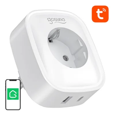 Nutikas pistikupesa Gosund SP6, 16A, USB-C 20W, WiFi/Bluetooth, Tuya