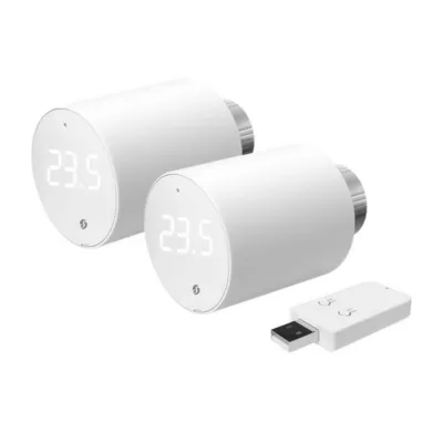 Nutikas radiaatori termostaatide komplekt Shelly BLU TRV (2 tk, WiFi/Bluetooth, juhtpaneeliga)