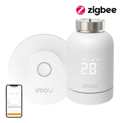 Nutikas radiaatoritermostaat IMOU KIT-TRV1-EU-2 ZigBee (ZG2 tugijaam, 6 adapterit, äpijuhtimine)