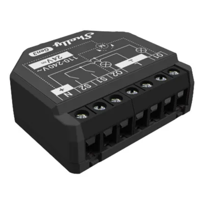 Nutikas releemoodul Shelly 2PM Gen3, 2-kanaliline, Wi-Fi/Bluetooth, energiatarbimise mõõtmisega