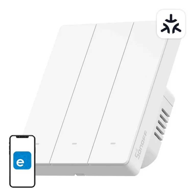 Nutikas seinaklahvlüliti Sonoff M5-3C-80W, kolme kanaliga, Matter, WiFi