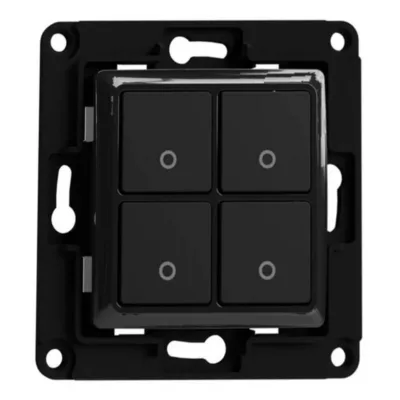 Nutikas seinalüliti Shelly Wallswitch4, 4-nupuline, must
