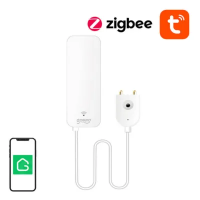 Nutikas veelekkeandur Gosund ST19 ZigBee (Tuya, 1 m kaabel, patareitoide)