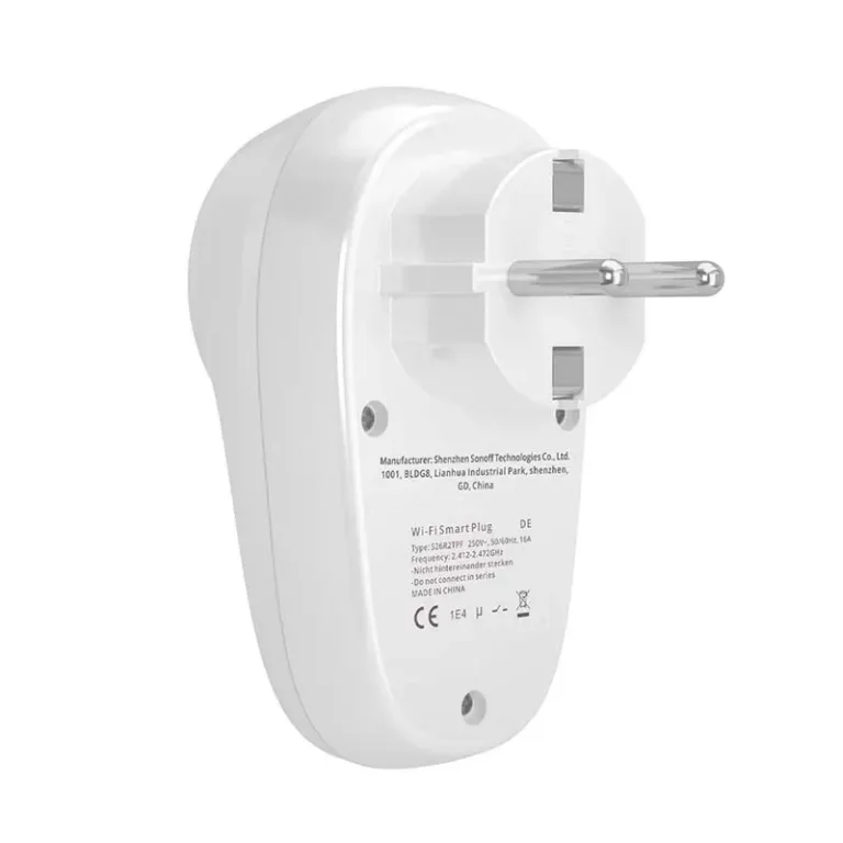 Nutipistik WiFi Sonoff S26R2TPF-DE (16A, Type F)