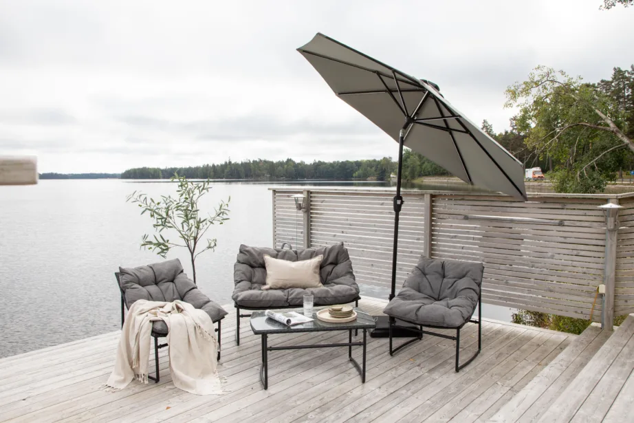 Päikesevari Sabal LED-valgusega, must/hall, 270 cm, 2100-485 – 9