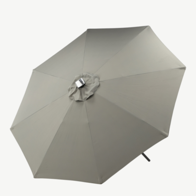 Päikesevari Sabal LED-valgusega, must/hall, 270 cm, 2100-485 2100-485