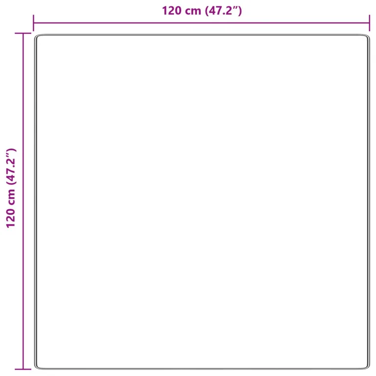 Pehme Vaip Lateksi Alusega Tumehall 120x120 cm
