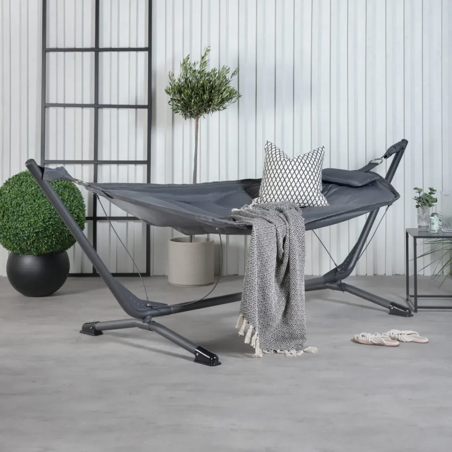 Polüesterkangast võrkkiik Niño, must/hall, 9545-555 – 6