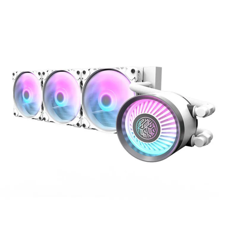 Protsessori vedelikjahutus Darkflash Nebula DN360, 3×120 mm ventilaatorit, valge