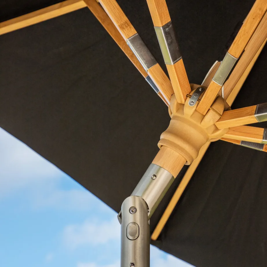 Puidust päikesevari Cerox, must/naturaalne, 270cm, 2092-313 – 7