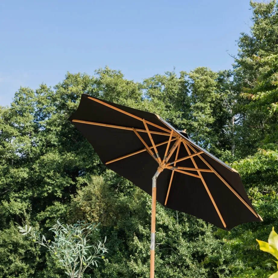 Puidust päikesevari Cerox, must/naturaalne, 270cm, 2092-313 – 11