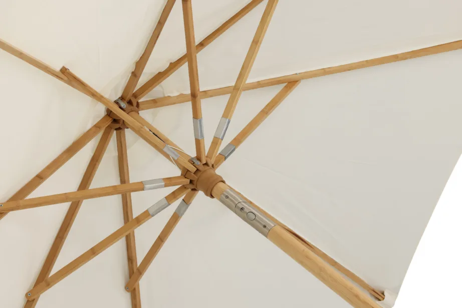 Puidust päikesevari Cerox, naturaalne/valge, 270cm, 2092-414 – 7