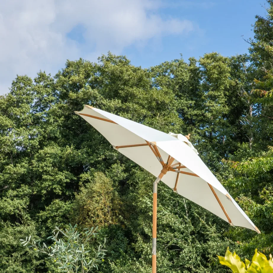 Puidust päikesevari Cerox, naturaalne/valge, 270cm, 2092-414 – 11