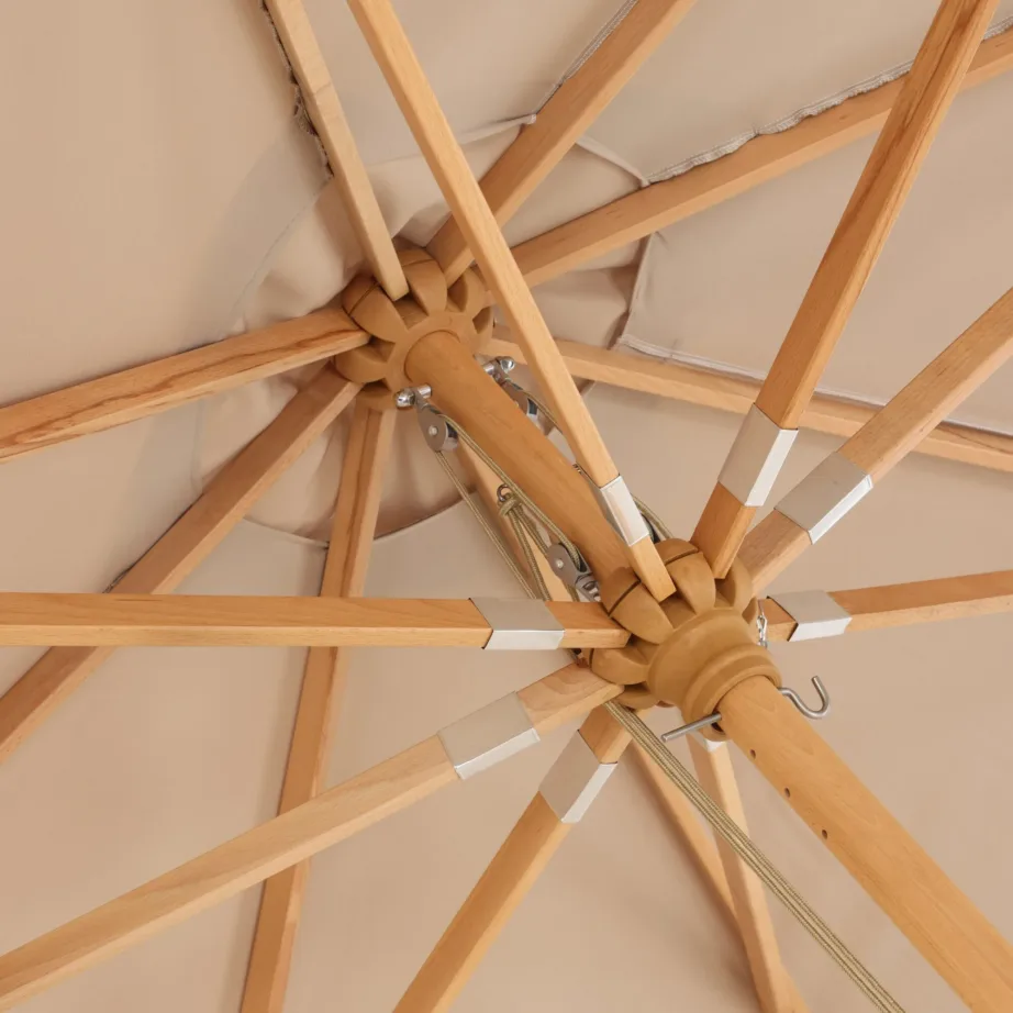 Puidust päikesevari Naxos, pruun/naturaalne, 3x3m, 1155-222 – 6