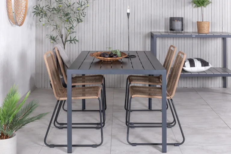 Puitplastkomposiidist aia söögilaua komplekt Lindos, GR21838 GR21838