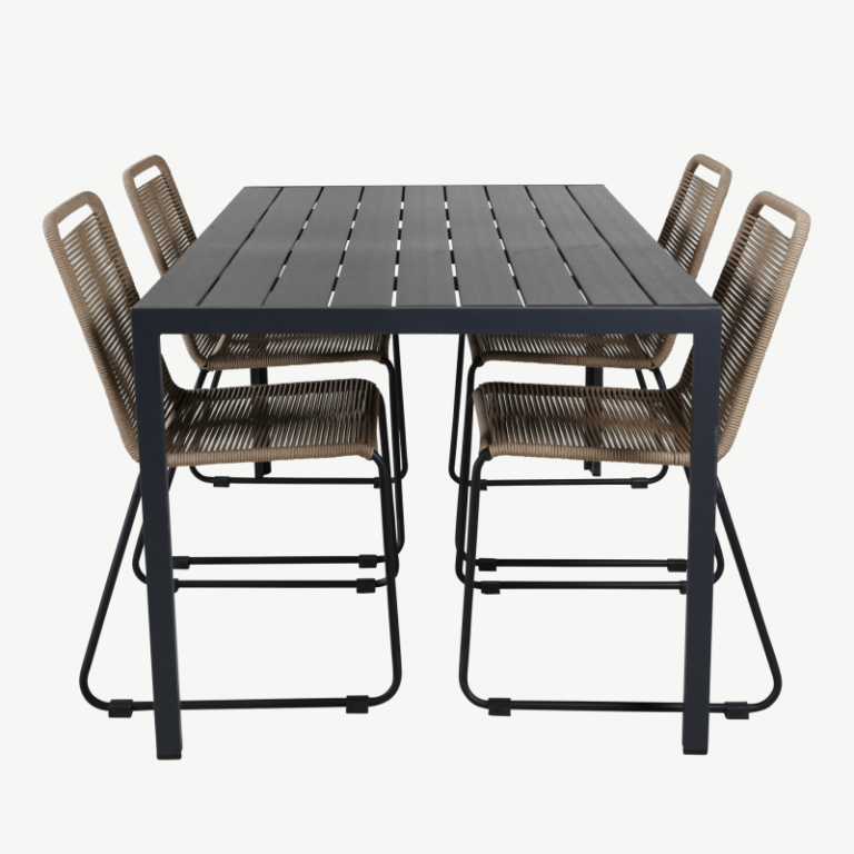 Puitplastkomposiidist aia söögilaua komplekt Lindos, GR21838 GR21838