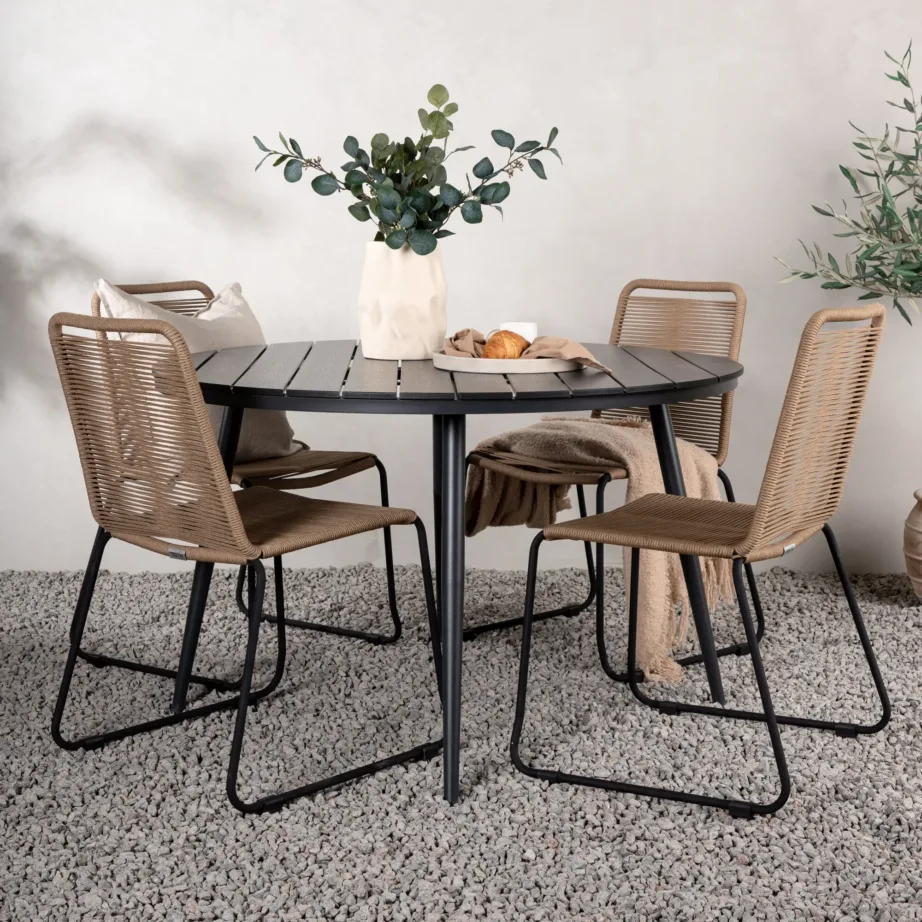 Puitplastkomposiidist aia söögilaua komplekt, GR22650 – 6