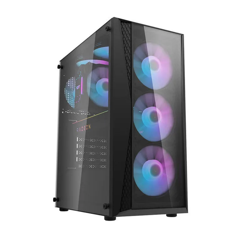 RGB arvutikorpus Darkflash DK352 Plus – 4 ventilaatoriga, must, karastatud klaas
