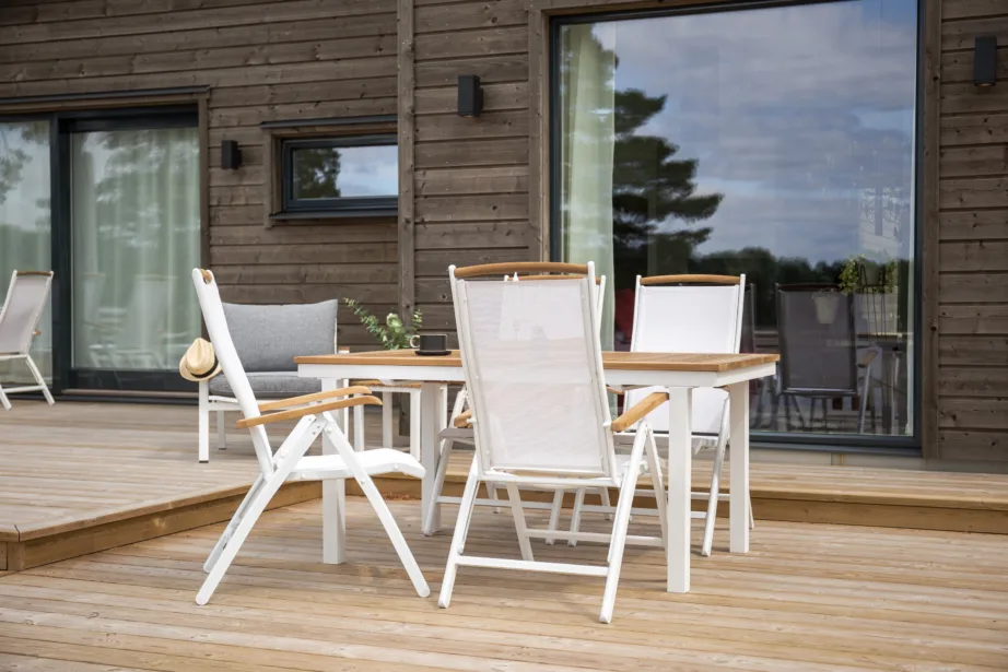 Metallist reguleeritava seljatoega aiatool Panama, naturaalne/valge, 6149-400 – 7